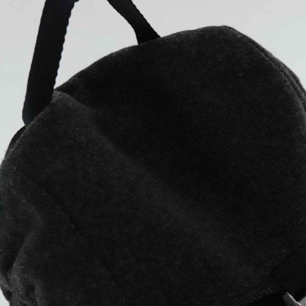 Prada Backpack Wool Gray Silver - image 6